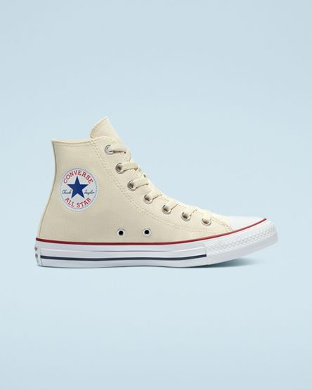 Zapatillas Altas Converse Chuck Taylor All Star Classic Hombre Beige Blancas | PE 74LEW2